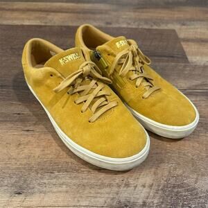 K-Swiss Court Pro Startup Sneakers Faux Suede Mustard Yellow 8 Retro Walking